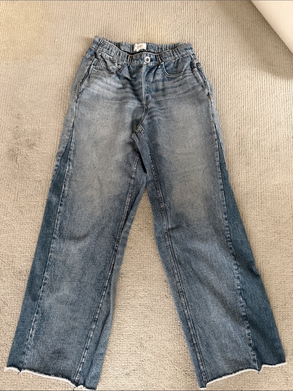 rag & bone Two-Tone Light and Dark Blue Relaxed Jeans